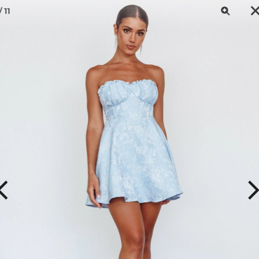 Selfie Leslie Light Blue Mini Dress